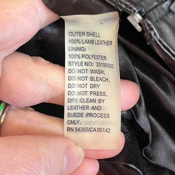 Peter Nygard Womens Black Lamb Leather Sleeveless Vest Fringe Accents Size 14 - Picture 7 of 8